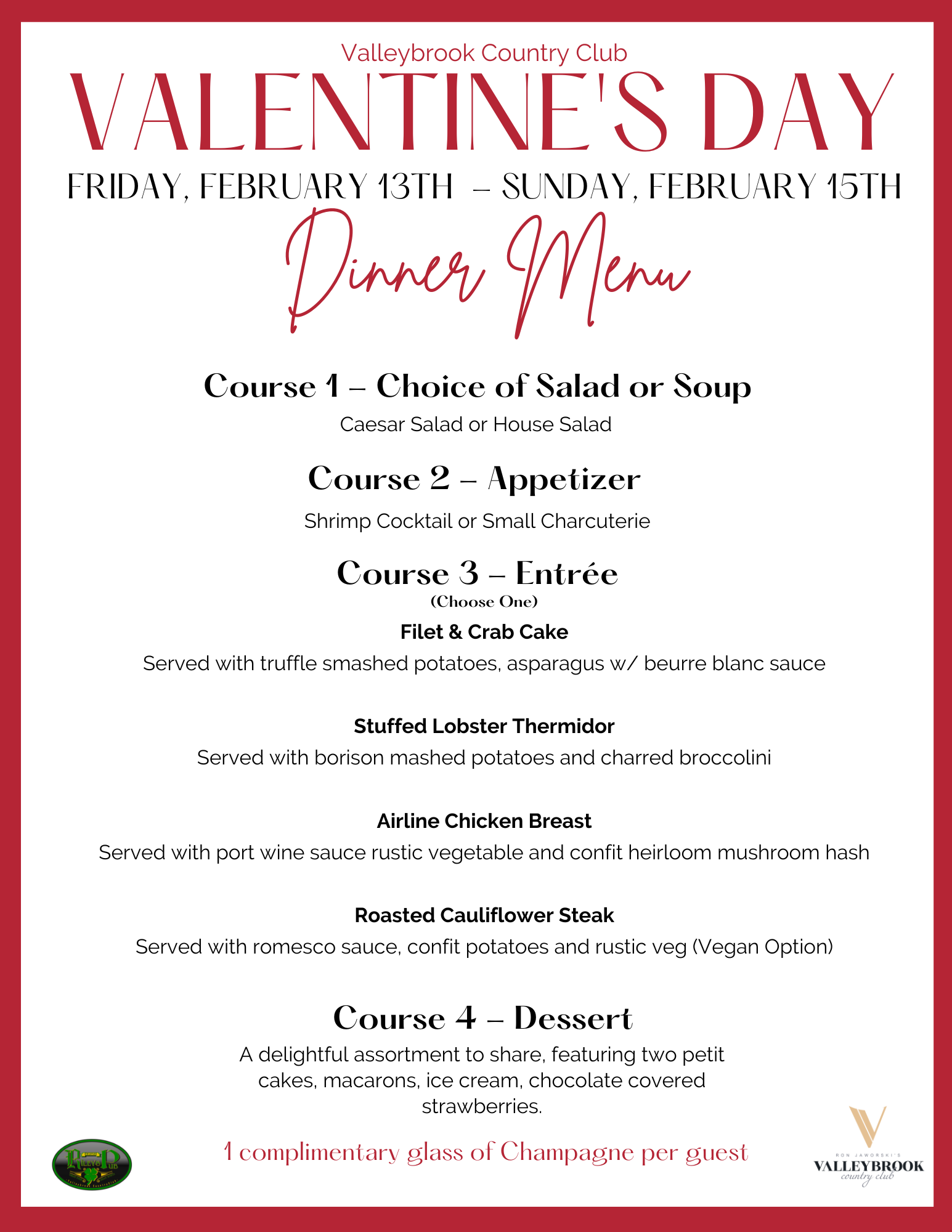 Valentine's Menu